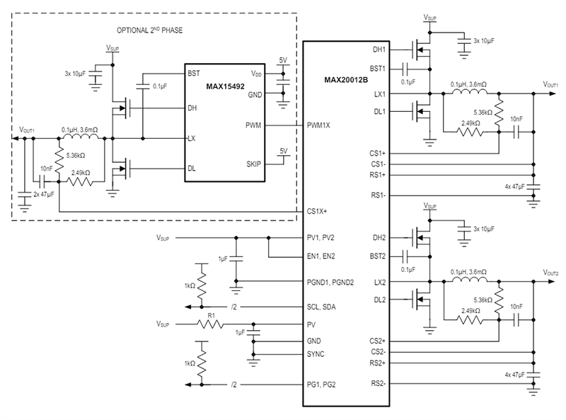 Analog Devices Inc. MAX20012B Automotive Step-Down Controllers